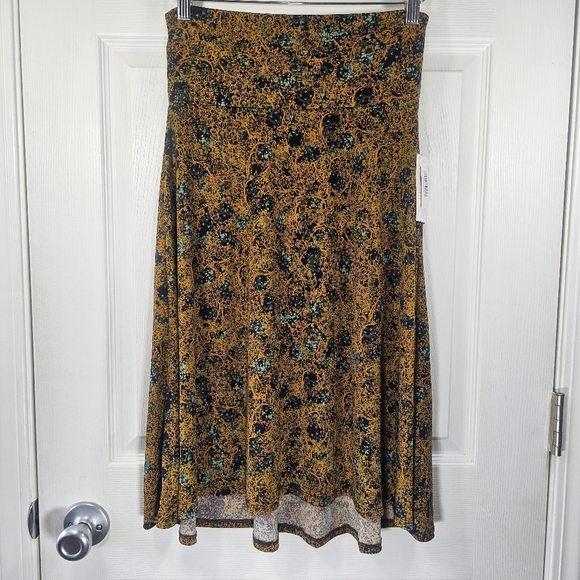 NWT LuLaRoe Multi Color Floral Print Azure Skirt Size Small - Picture 1 of 8